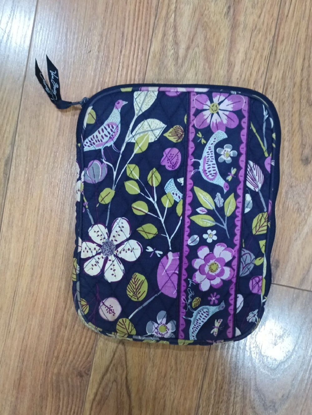 Vera Bradley Navy Floral Quilted Tablet Pouch